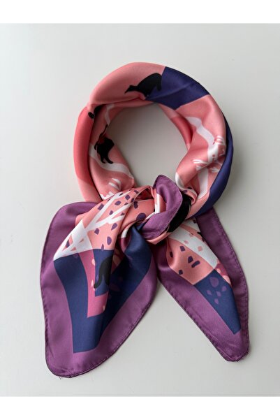 who knows ¿ Patterned Colorful Scarf Bandana 50X50 Women's Clothing Accessory