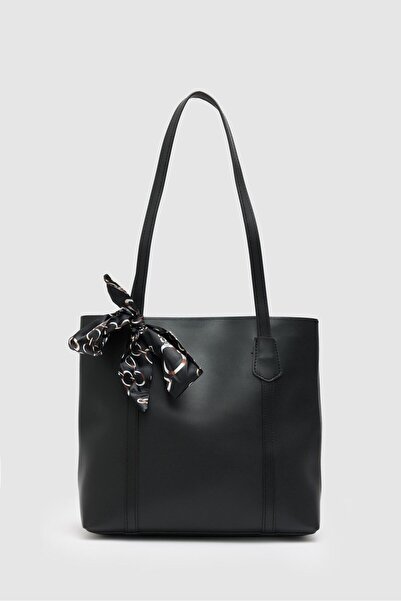 Shule Bags Grape Scarf Shoulder Bag Black