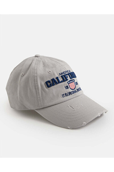 REDTAG قبعة رجالية رمادية مزينة