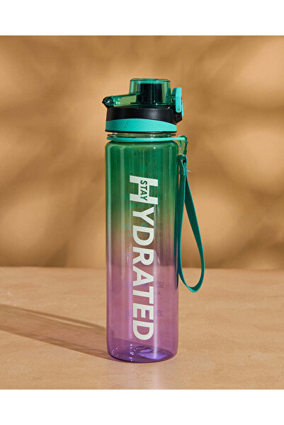 REDTAG Green And Purple Clear Ombre Water Bottle (1000ml)