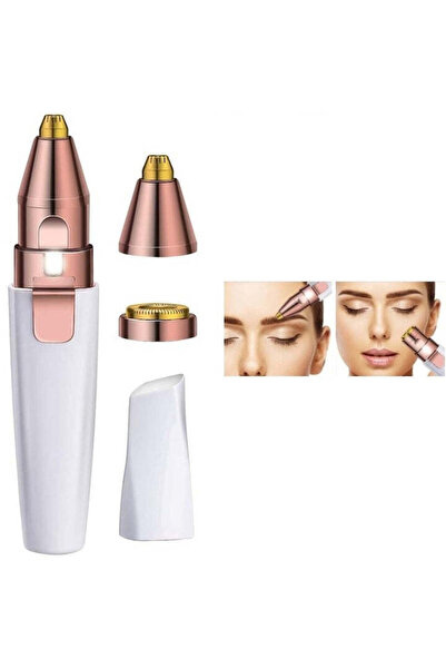 Tenzo Facial Epilator & Eyebrow Trimmer 2-in-1 with LED, USB, Portable