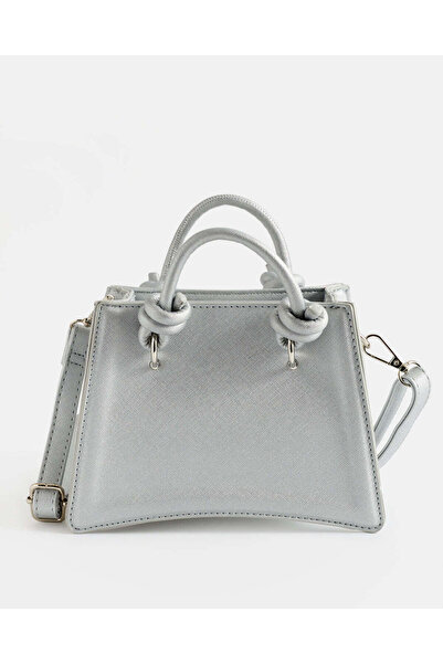 REDTAG Women Silver Embellished Crossbody Bag