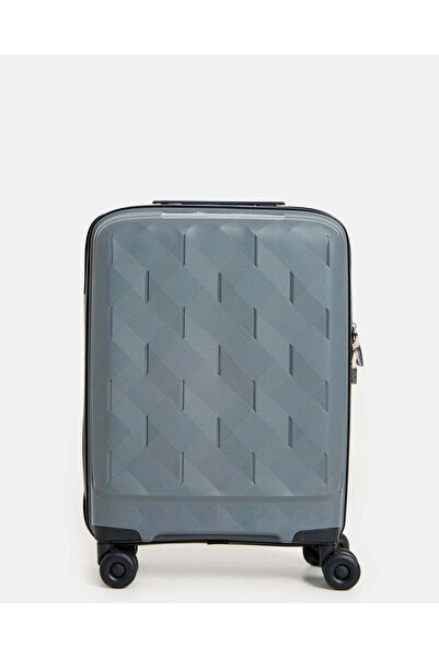 REDTAG حقيبة سفر بعجلات من البولي بروبيلين الرمادي (20 بوصة)