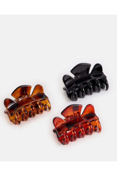 REDTAG مجموعة مشابك شعر نسائية متنوعة (3 قطع)