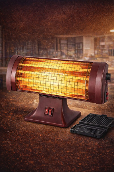 Rose Elektrikli Isıtıcı 1800W Çift Yönlü Plaka Çıkarılabilir Izgaralı