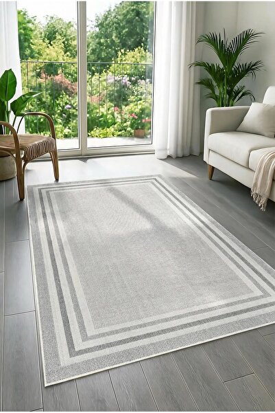 GECE HOME DİJİTAL BASKILI BOHEM gri RENKLİ Kaymaz Taban Yıkanabilir Modern Mu...