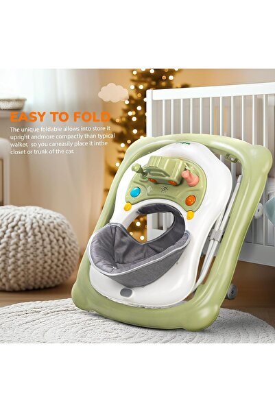 Leno مشاية أطفال قابلة للطي بثلاثة مستويات ارتفاع قابلة للتعديل