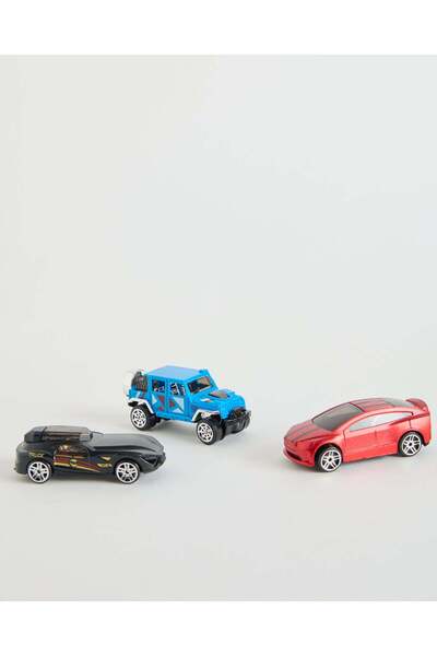 REDTAG مجموعة سيارات الطريق السريع المصبوبة بمقياس 1:64 - 3 قطع (أحمر، أسود، ...