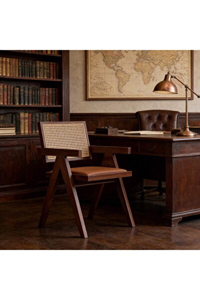 Mtanvxay كرسي استرخاء متعدد الاستخدامات بتصميم كلاسيكي من خشب المطاط ومقعد مخ...