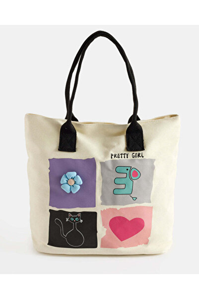 REDTAG حقيبة تسوق نسائية مطبوعة باللون الكريمي