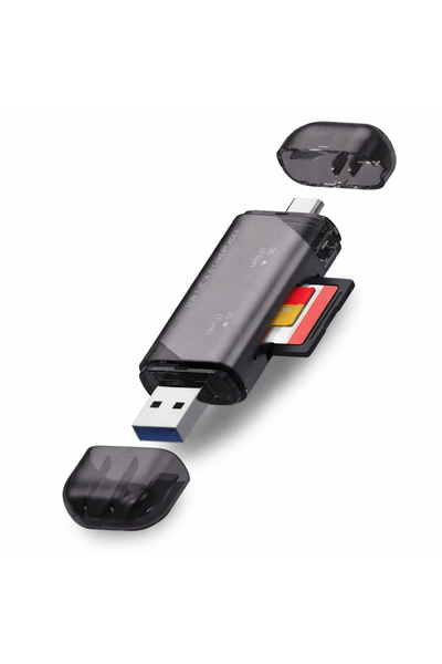 Coverzone Uhs-Ii Sd Card Reader Usb-C USB 3.0 Support Microsd Sd Card Dual Re...