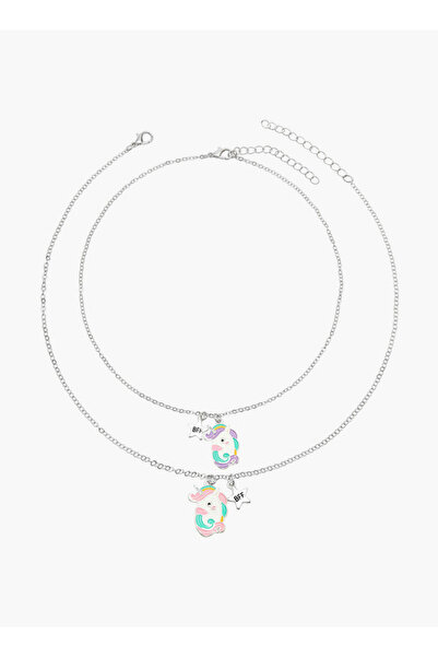 Flora Bella by Shoexpress Unicorn Pendant BFF Necklace - Set of 2