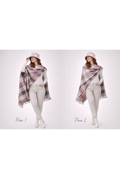 kuru Μοντέρνο Σετ Δύο Τεμαχίων: Καπέλο Bucket & Φαρδύ Λεπτό Σάλι με Φούντες –...