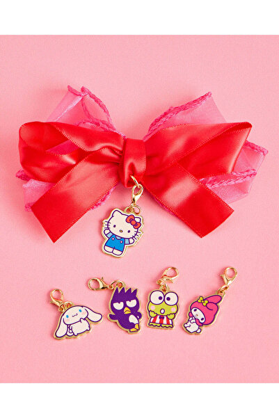 REDTAG Girls Pink And Red Hello Kitty Hair Accessories Set (6 Piece)