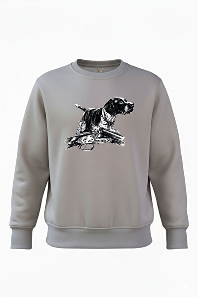 WİDİ Χειμερινό φούτερ για υπαίθριο κυνήγι Kurzhaar Dog, 100% βαμβάκι, κανονικ...