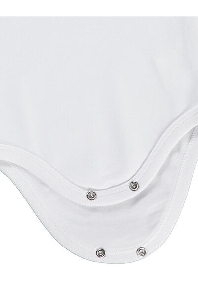 Civil Baby Düz Renkli 3-36 Ay Çıtçıtlı Badi - Beyaz 2-3 Yaş