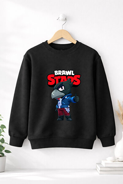 petite pati سويت شيرت من سلسلة Brawl Serisi Crow (3 خيوط، 100% قطن)