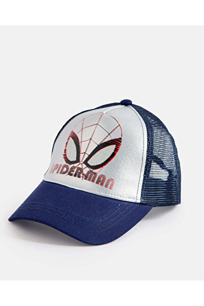 REDTAG Boys Spider-Man Boys Baseball Cap White And Blue