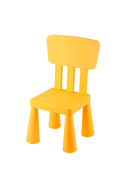 Raki Scaun copii MAMONT 30x30xh67cm cu spatar patrat, galben
