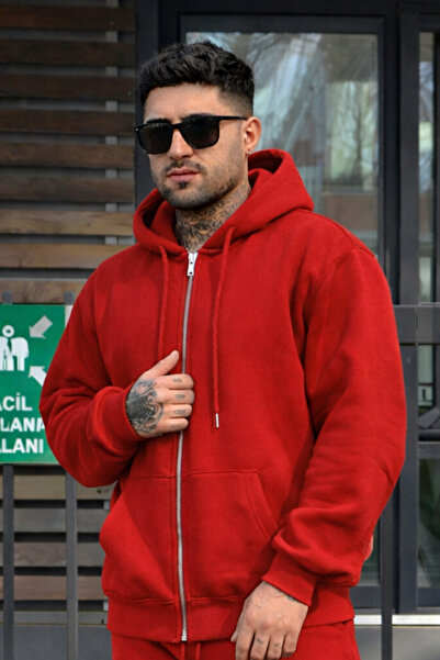 YAKAMEL Men's 3 Thread Yarn Thick Seasonal Basic Cardigan