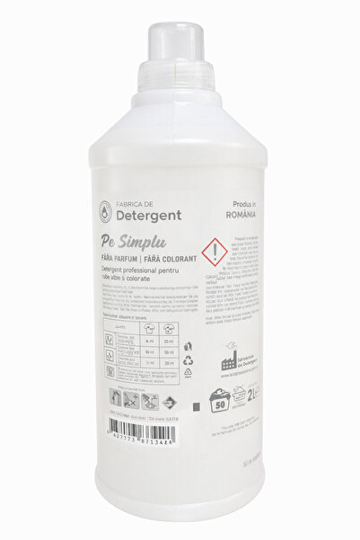 Fabrica de Detergent Pe Simplu liquid laundry detergent 2L – fragrance-free, ...