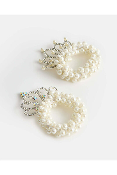 REDTAG Girls White Hair Elastic Set (Pack of 2)