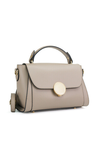 Posete Fagaras Jaime Leather Purse - Light Cream, Casual Bag Made of Genuine ...