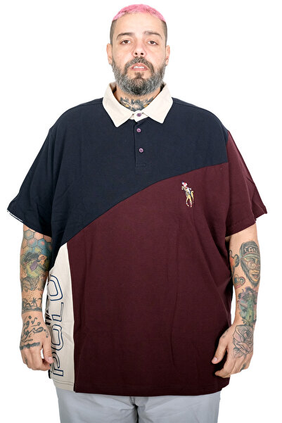 ModeXL Tricou cu guler polo pentru bărbați, mărime mare, Mode XL 25314 ALBAST...