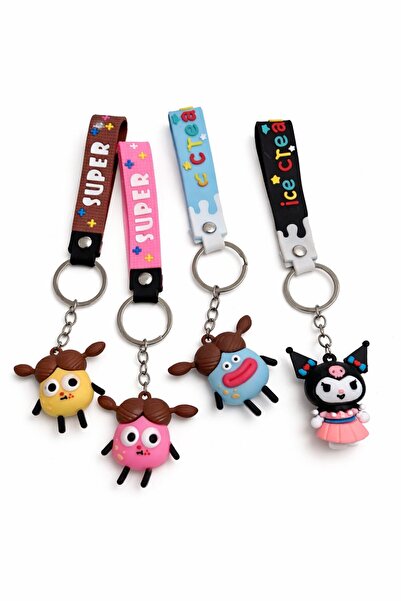 DIGERUI Fun Mascot Keychains 4 Pieces