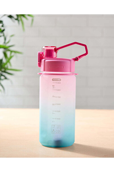 REDTAG Pink And Blue Flip Top Ombre Water Bottle (1000ml)