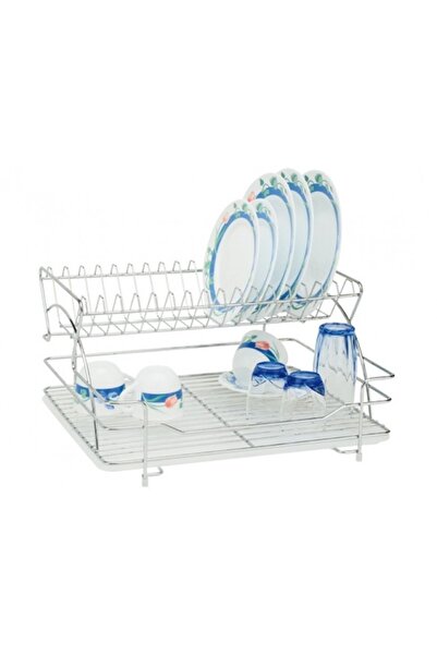 Raki Dish and plate dryer 2-layer luxury chrome 48x37x25cm