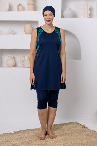 ROZAMAY Elowen ليكرا بدون أكمام حجاب ملابس السباحة 3806