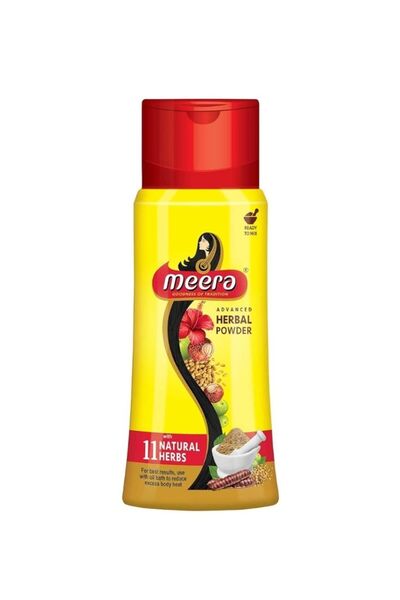 MEERA مسحوق غسيل الشعر بالأعشاب، عبوة منظف طبيعي