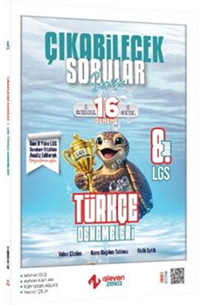 İşleyen Zeka Yayınları İşleyen Zeka 8. Sınıf LGS Türkçe Çıkabilecek Sorular D...