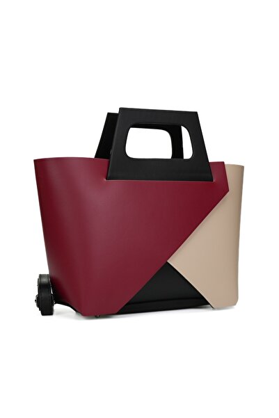 Posete Fagaras Mathilda Leather Purse - Cherry - Dark, Genuine Leather Office...