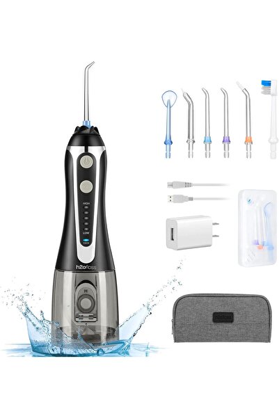 h2ofloss Cordless Rechargeable Oral Irrigator with 5 Adjustable Modes (300ml)