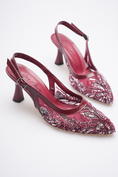 Egepass Arlina Stylish Evening Dress Shoes with Thin Heels, Heel Height 8 cm