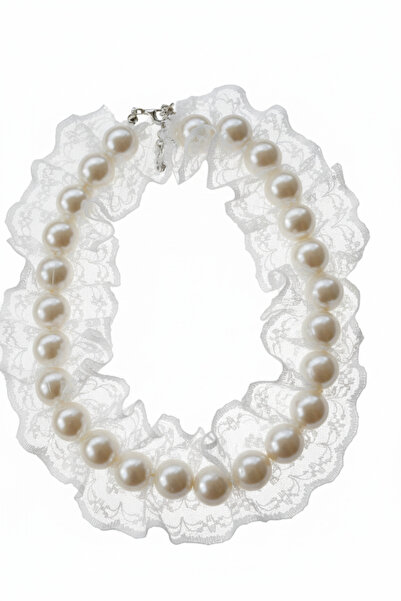 Stoneage قلادة للكلاب مزينة باللؤلؤ - طوق - سلسلة