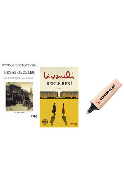 CAN مجموعة كتب Beyaz Geceler + Bekle Beni 2 ( KALEM HD )