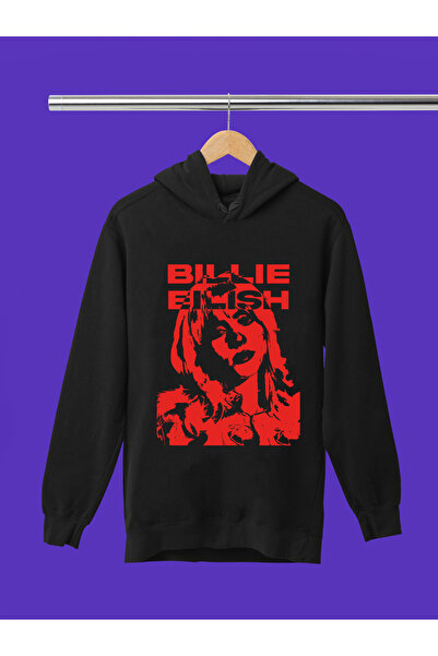 MAGORS سويت شيرت للأطفال بغطاء للرأس مطبوع عليه بيلي إيليش، مصنوع من 3 خيوط ب...