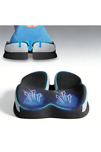 Pomefar Office Chair Cushion,Memory Foam,Non-Slip,Coccyx Relief,Car,Wheelchai...