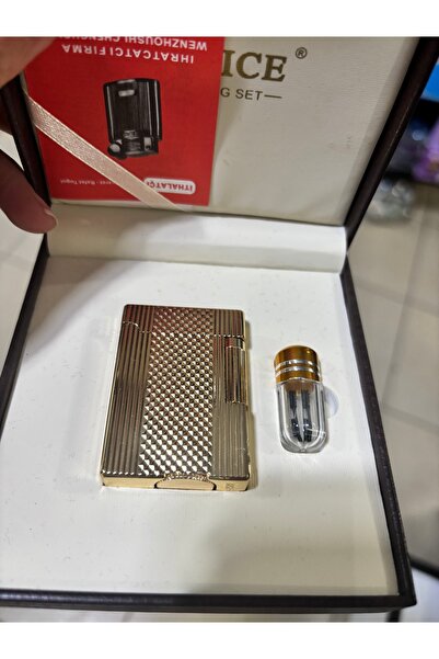 strabellaclothes Çakmak Kapaklı Alevli Sarı Desenli Gazlı Çakmak