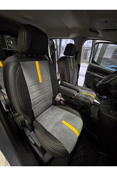 AKINCI Rıfter-Combo-Berlingo-ProaceCity 2019-2025 غطاء مقعد خلفي من 3 قطع - غ...