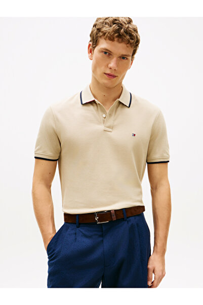 Tommy Hilfiger Brown Pique Undercollar Re