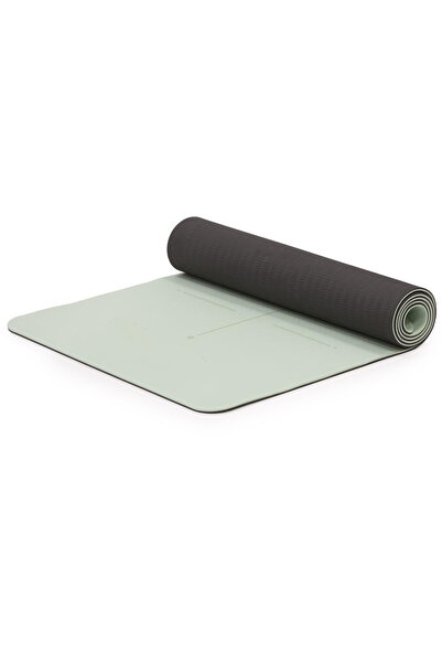 SERSIMO Non-slip TPE yoga mat, 183x61x0.6 cm, with carrying strap, green