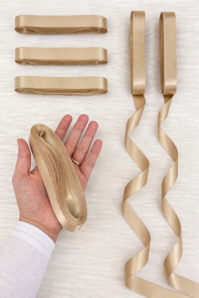 ZEYMERADE Mink Satin Ribbon 2 cm 10 Meters, Bohça Dowry Wedding Henna Circumc...