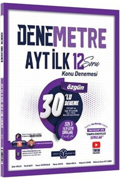 Orijinal Yayınları AYT Denemetre İlk 12 Konu Denemesi