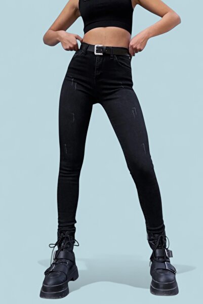 byhaziran butik Blugi Noya pentru femei, cu talie înaltă, cu picior îngust, d...