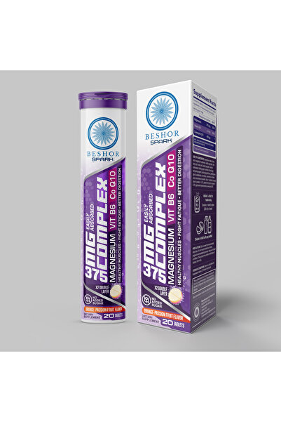 Healthy And Tasty co مركب إم جي – 20 قرص فوار بنكهة البرتقال وفاكهة الباشن فروت