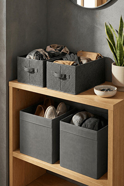 PH Prendi Home Economical Set of 4: 2 Boxes Without Lids and 2 Rectangular An...